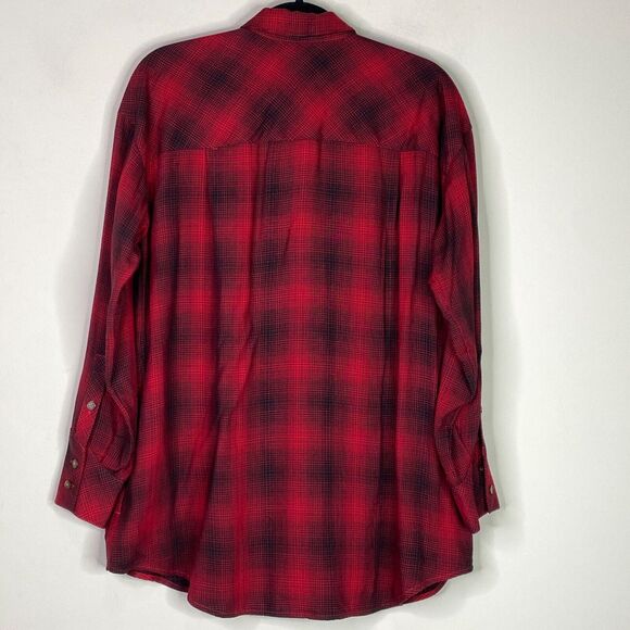 New J. Jill Buffalo Plaid Button Down Side Pocket Tunic Women's Size Small - Picture 8 of 9